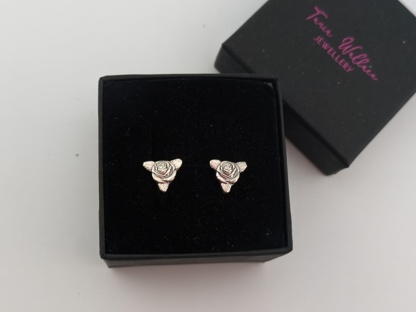 Rose and Leaf Studs