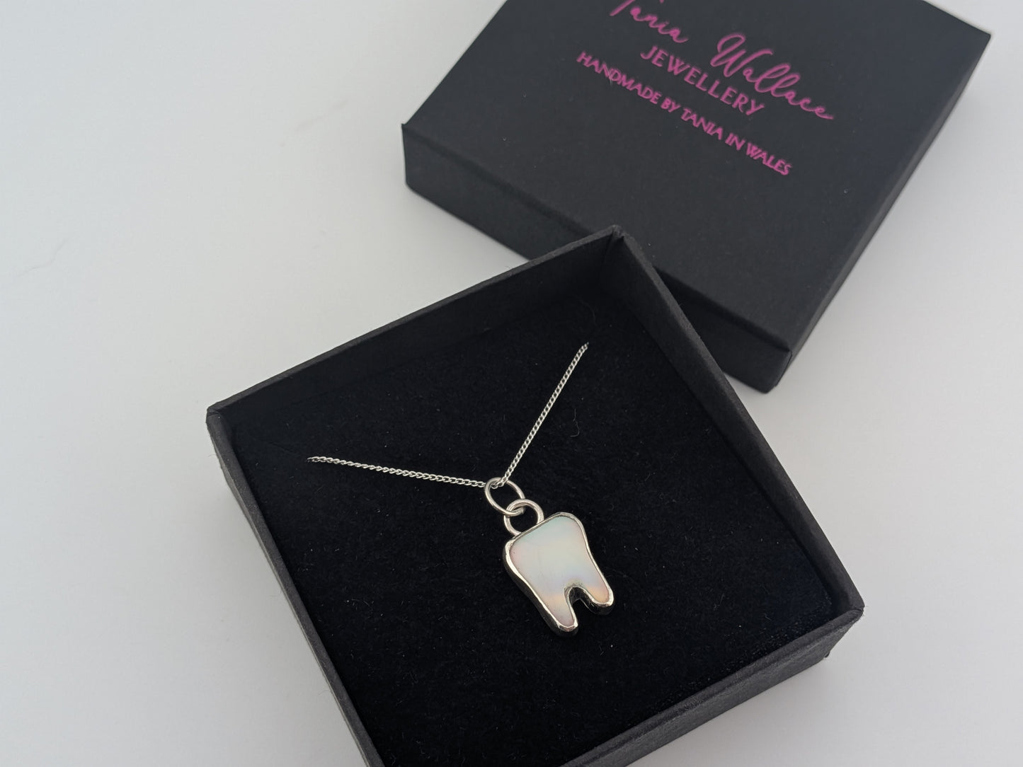 Aurora Opal Tooth Pendant