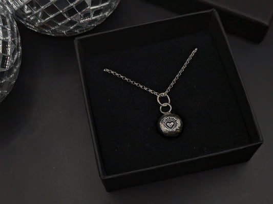 Molten Silver Heart Pendant