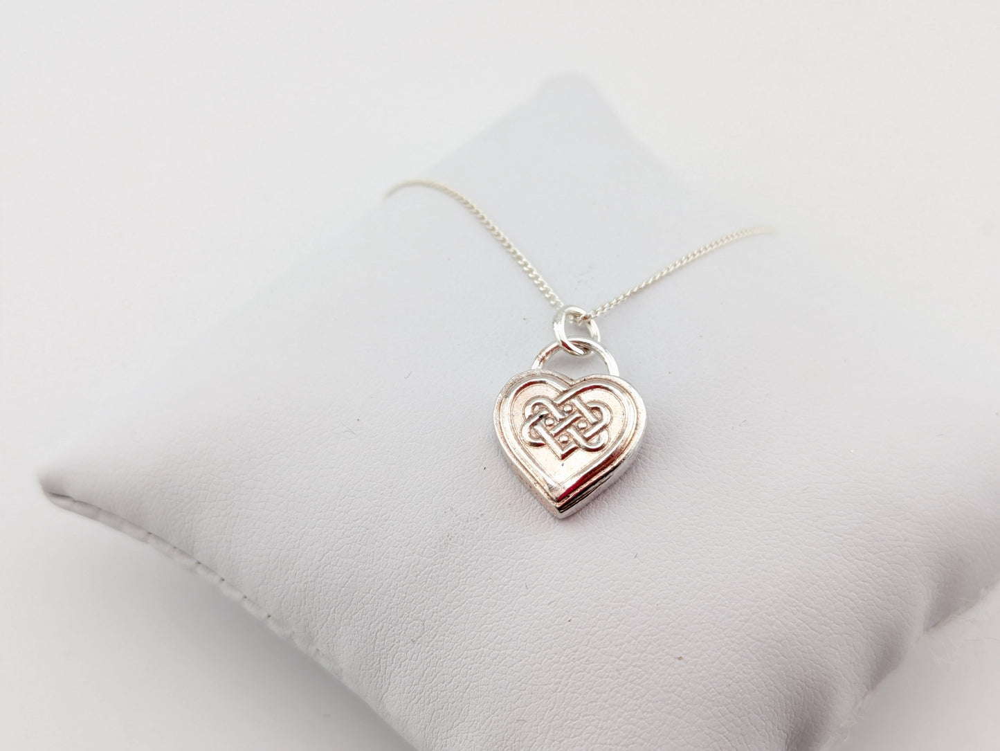 Celtic Heart Sterling Silver Pendant