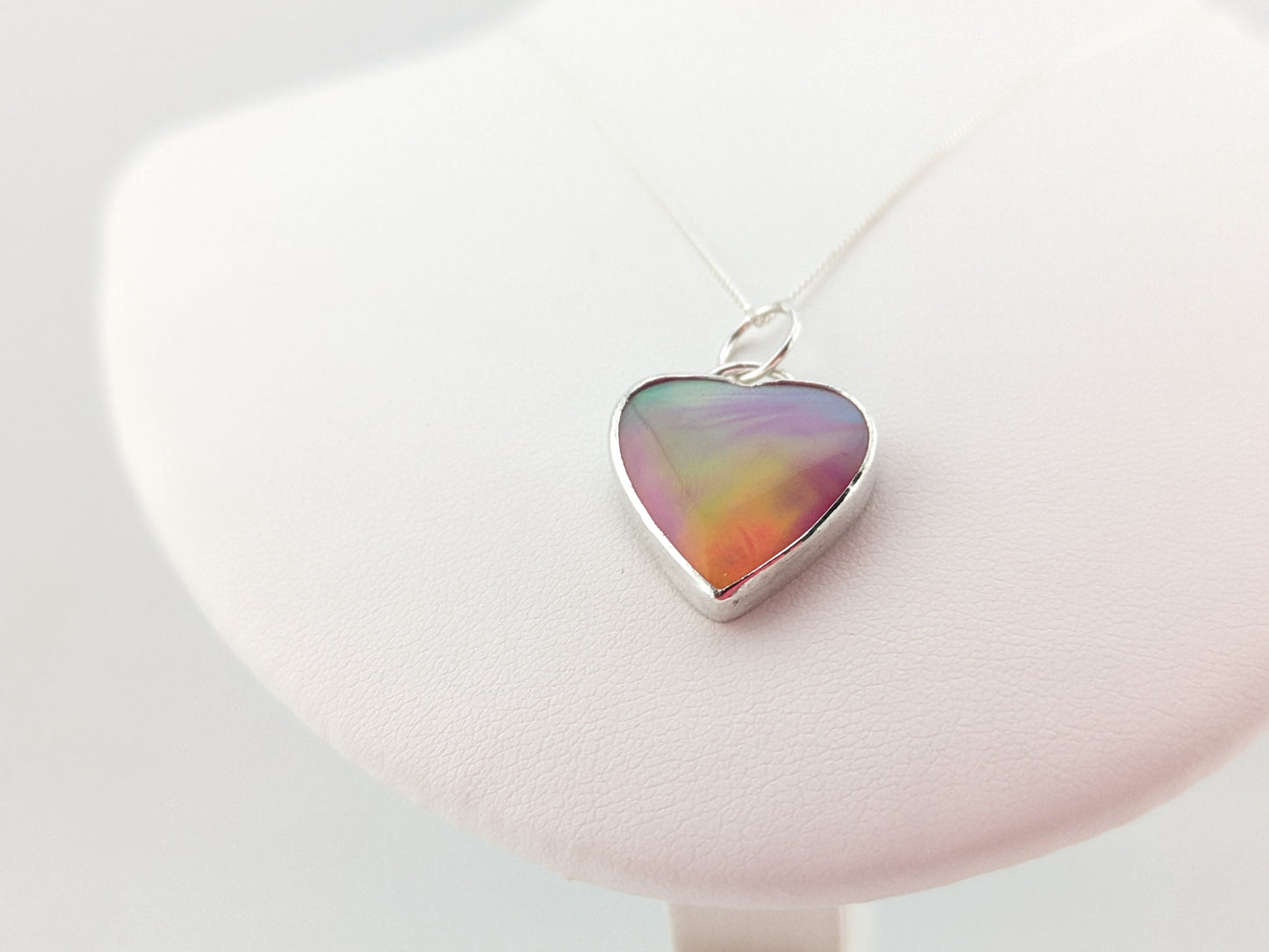 Aurora Opal Heart Pendant