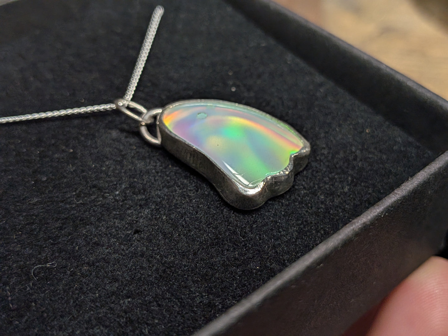 Aurora Opal Ghost Pendant
