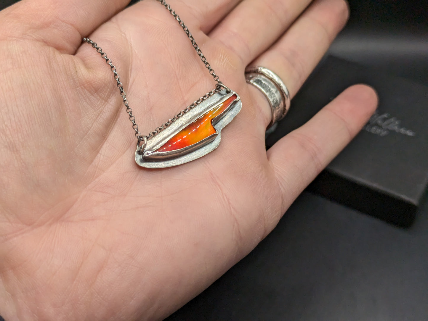 Aurora Opal Dagger Necklace