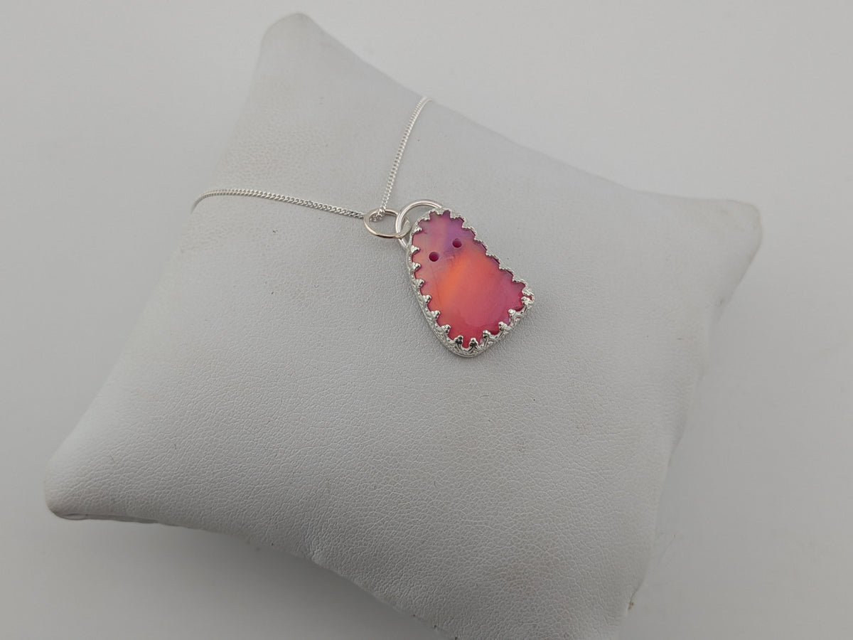 Iridescent Aurora Opal Ghost Pendant