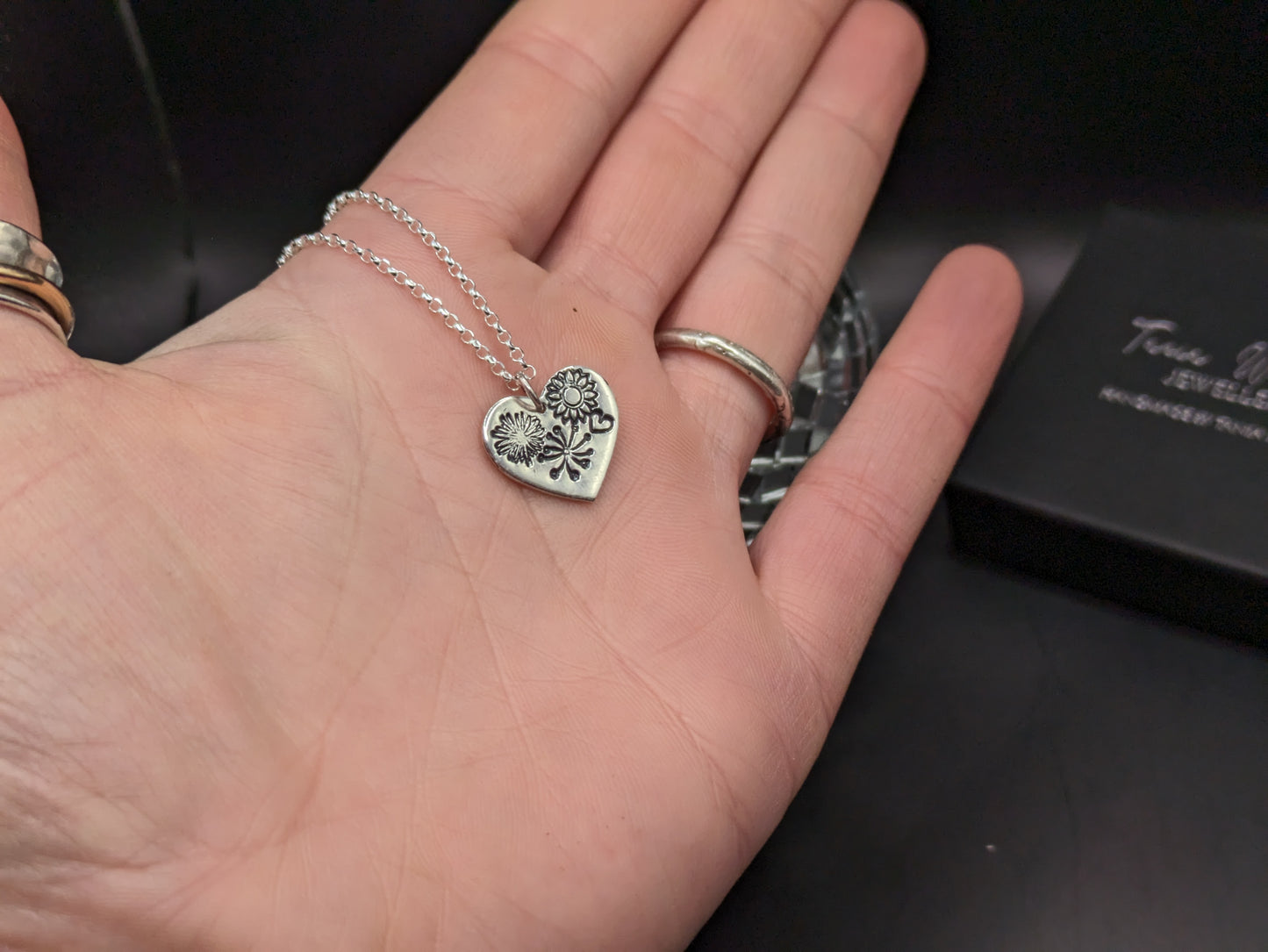 Heart and Flower Pendant