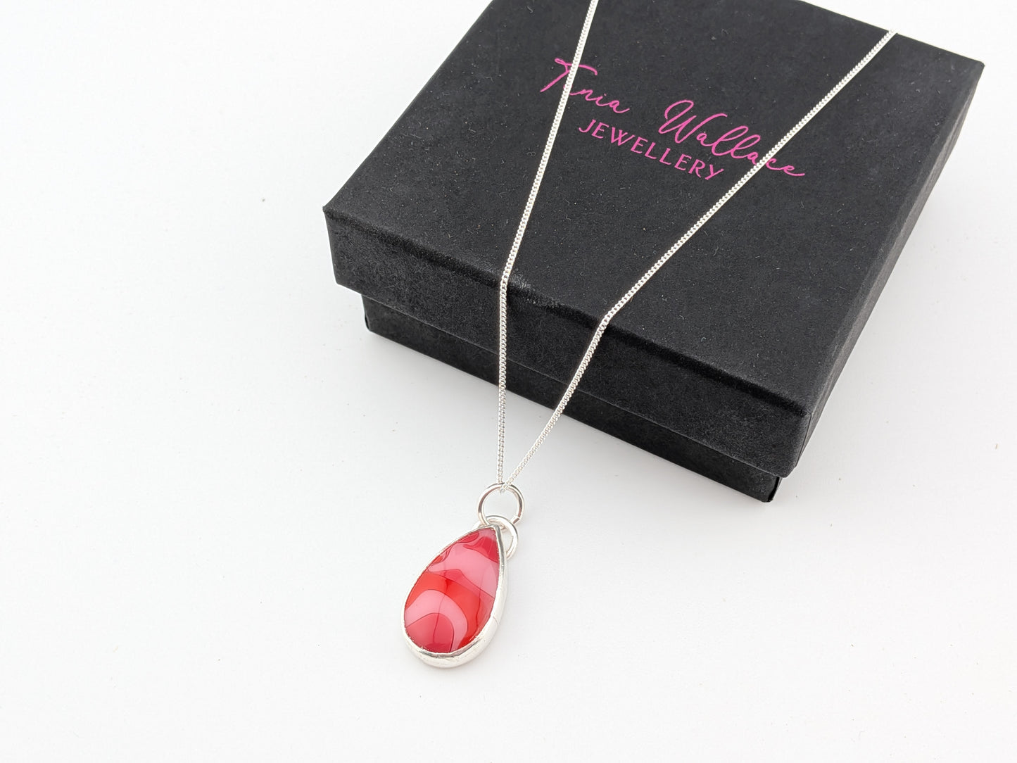 Pink and Red Acrylic Pendant