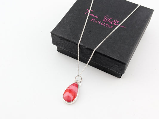 Pink and Red Acrylic Pendant