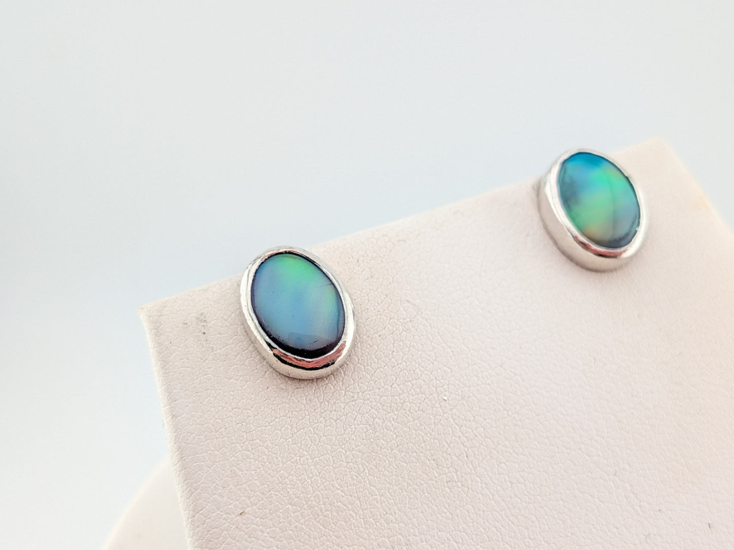 Green Aurora Opal Studs