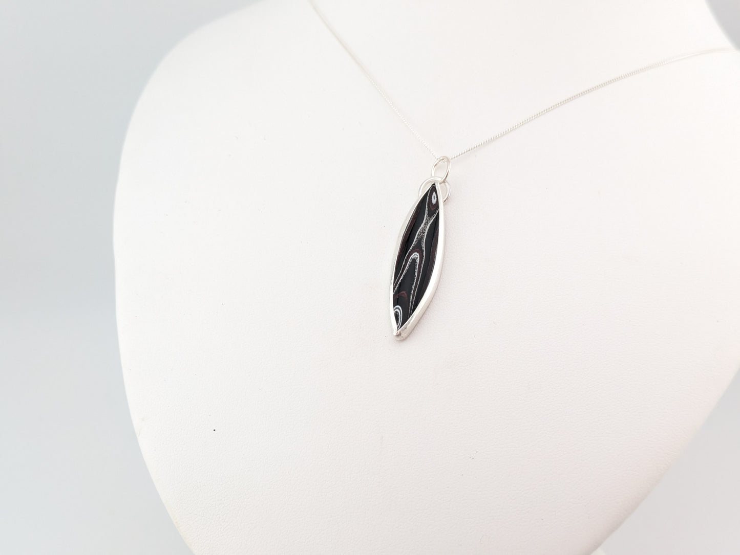 Marquise Fordite Pendant