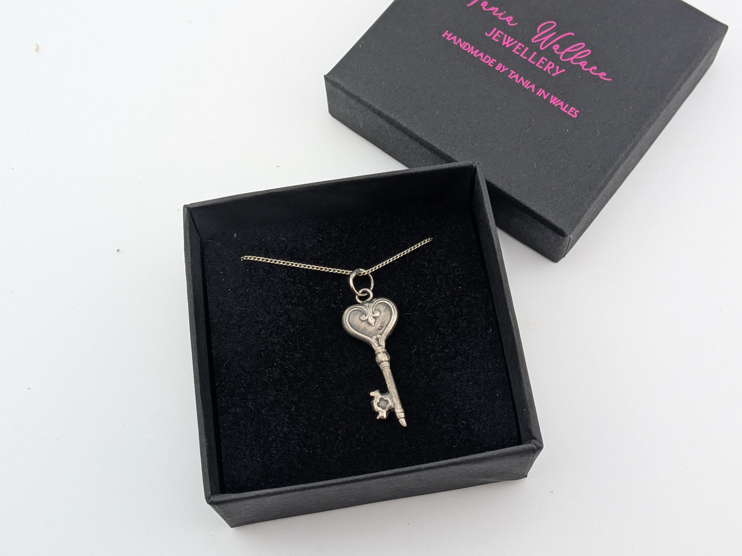Ornate Heart Key Pendant