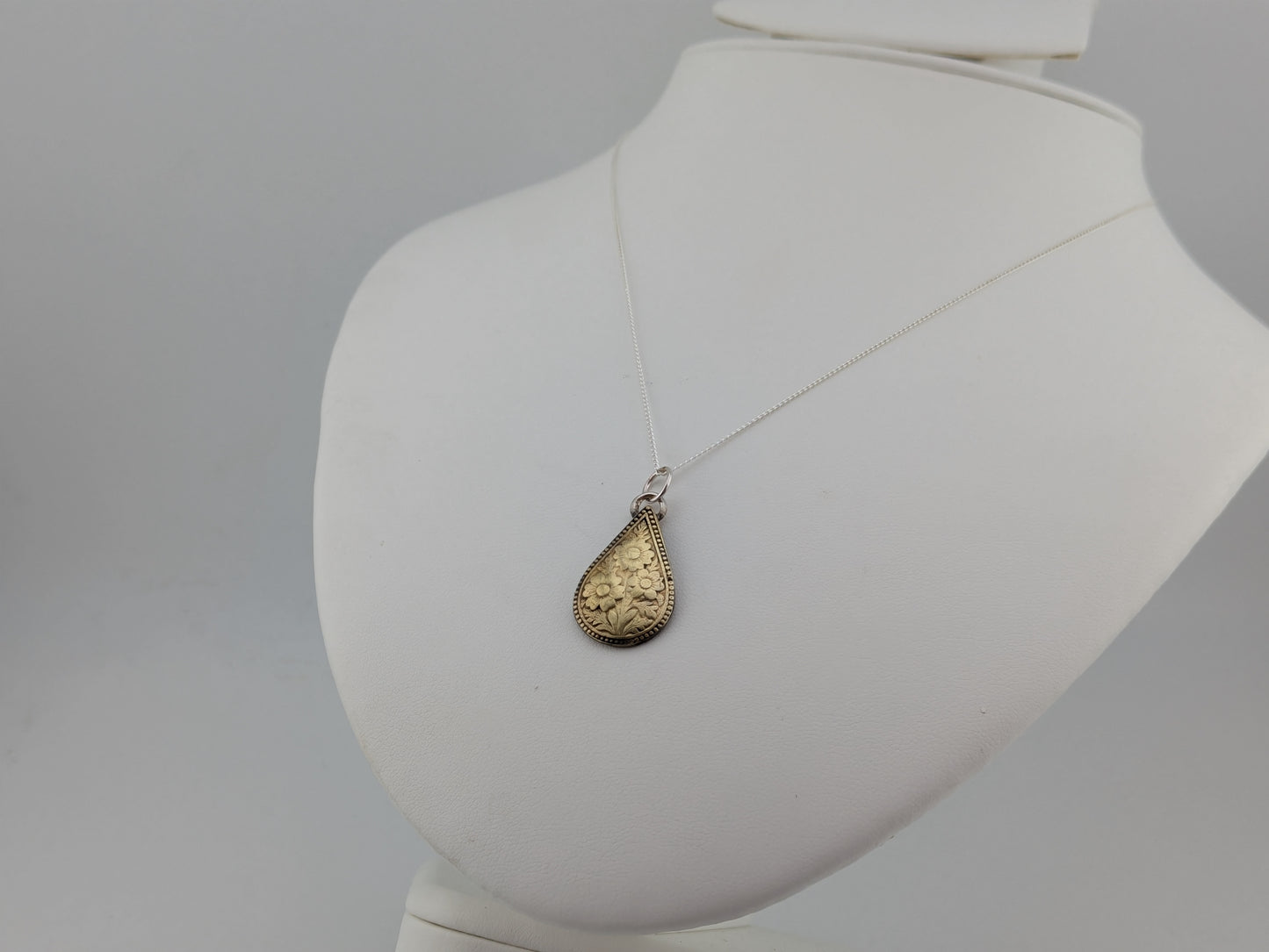 Brass Teardrop Boho Pendant