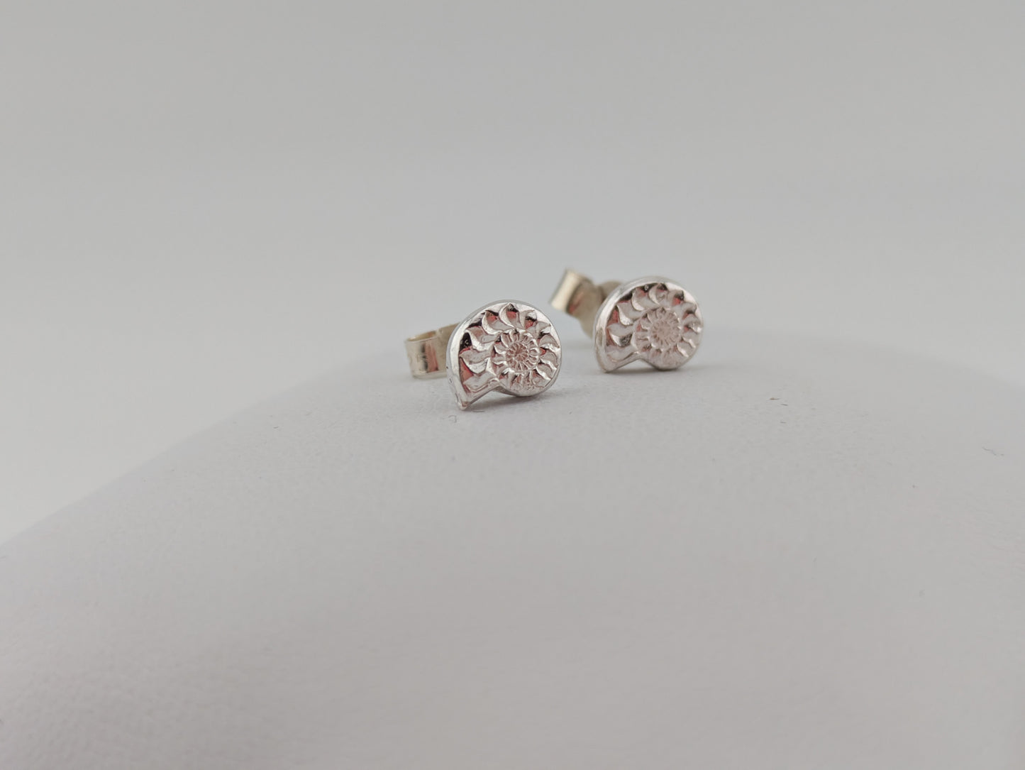 Sterling Silver Ammonite Studs