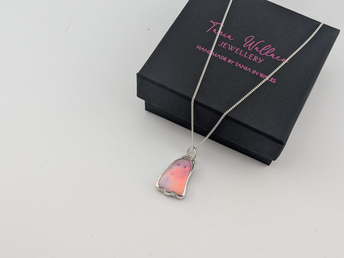 Baby Pink Aurora Opal Ghost Pendant