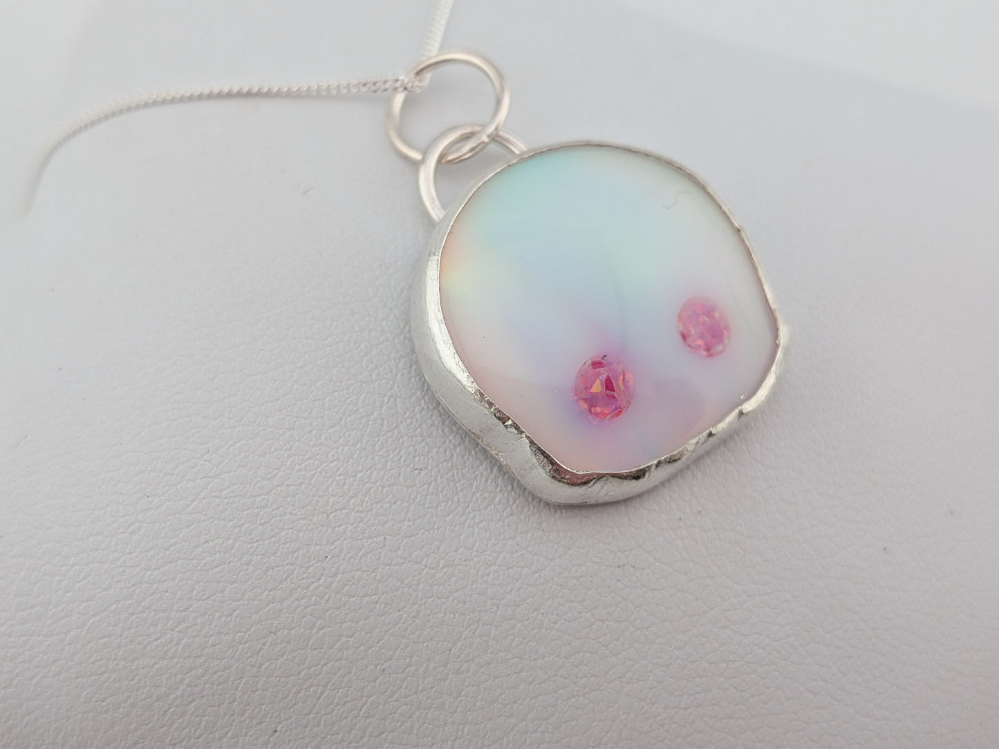 Aurora Opal Skull Pendant