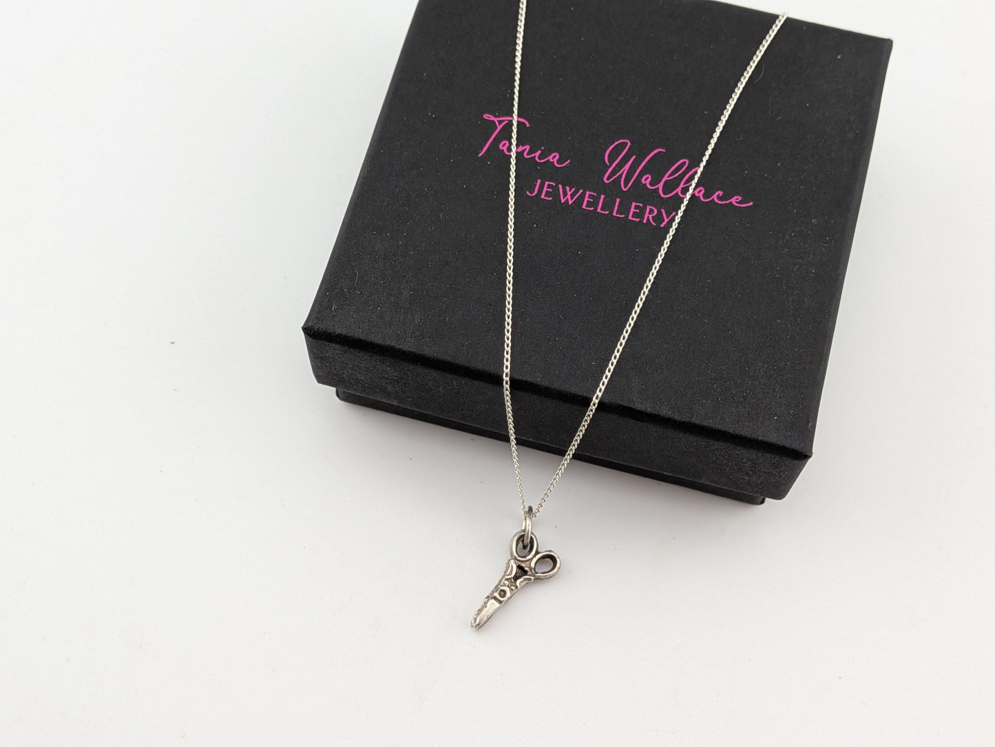 Sterling Silver Scissors Necklace