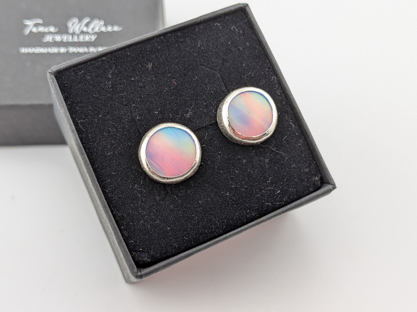 Green Aurora Opal Studs