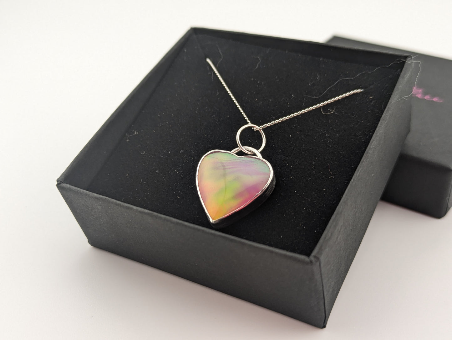 Aurora Opal Heart Pendant
