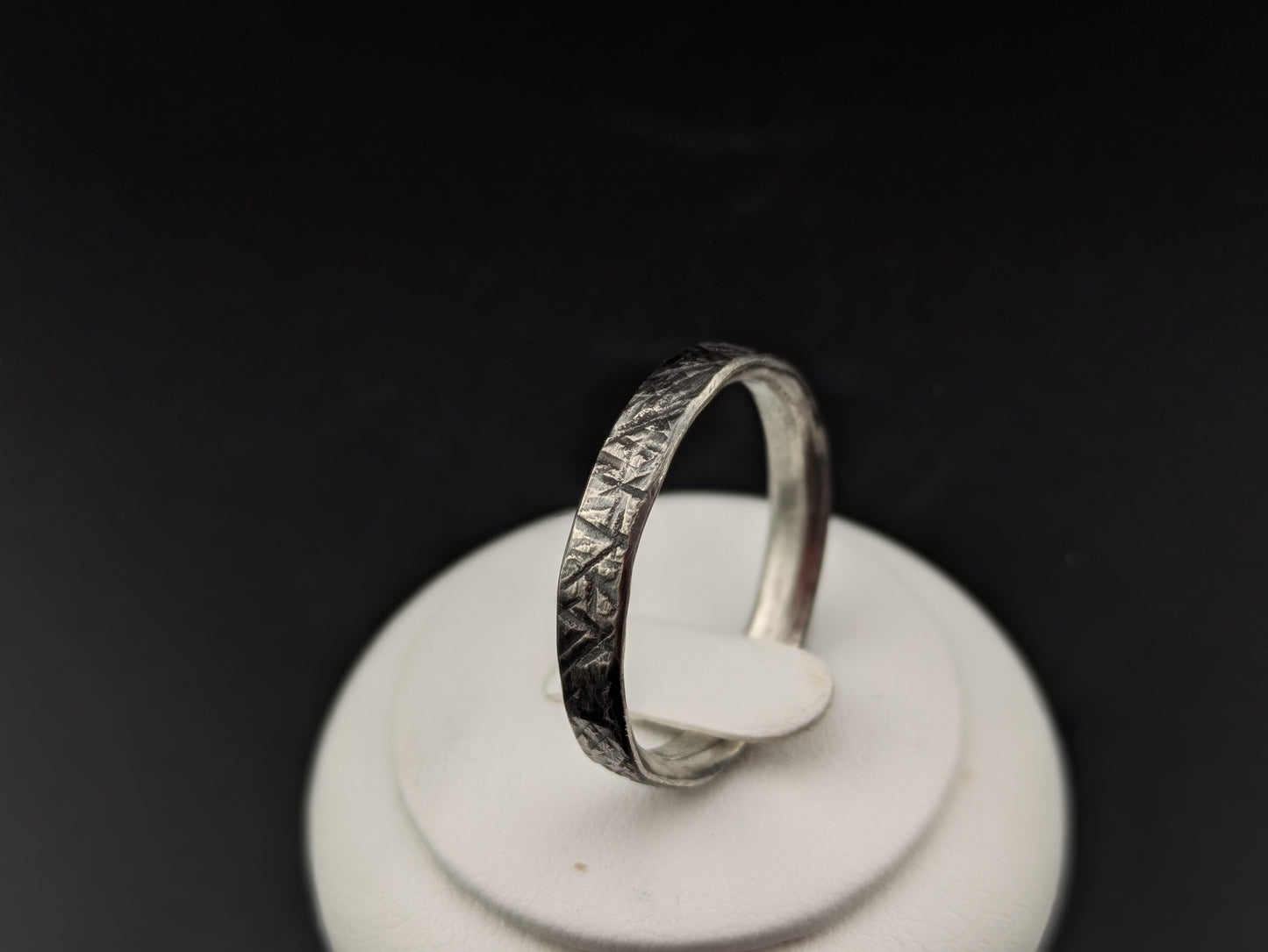 Thick band Textured Ring