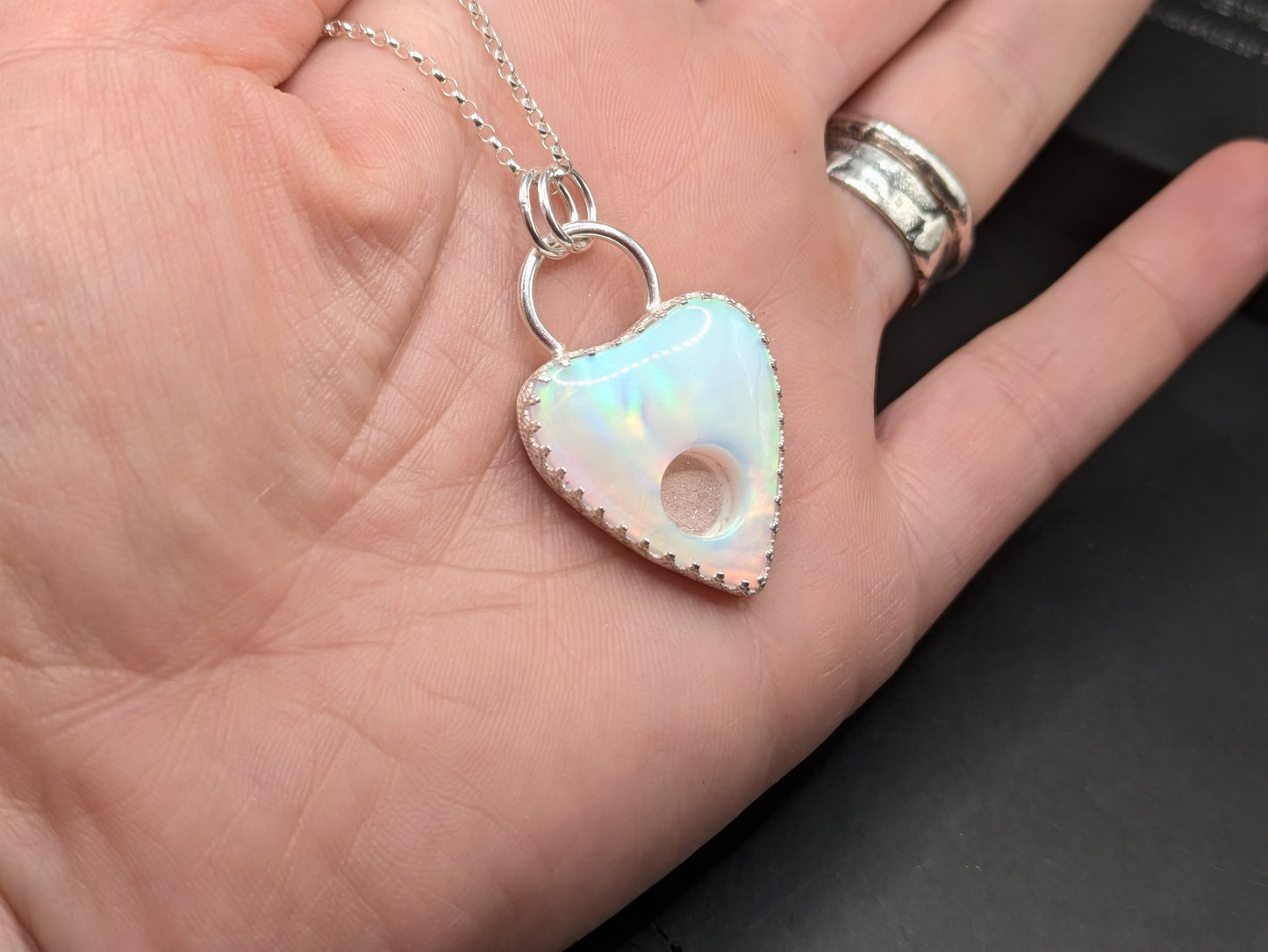 Aurora Opal Planchette Pendant