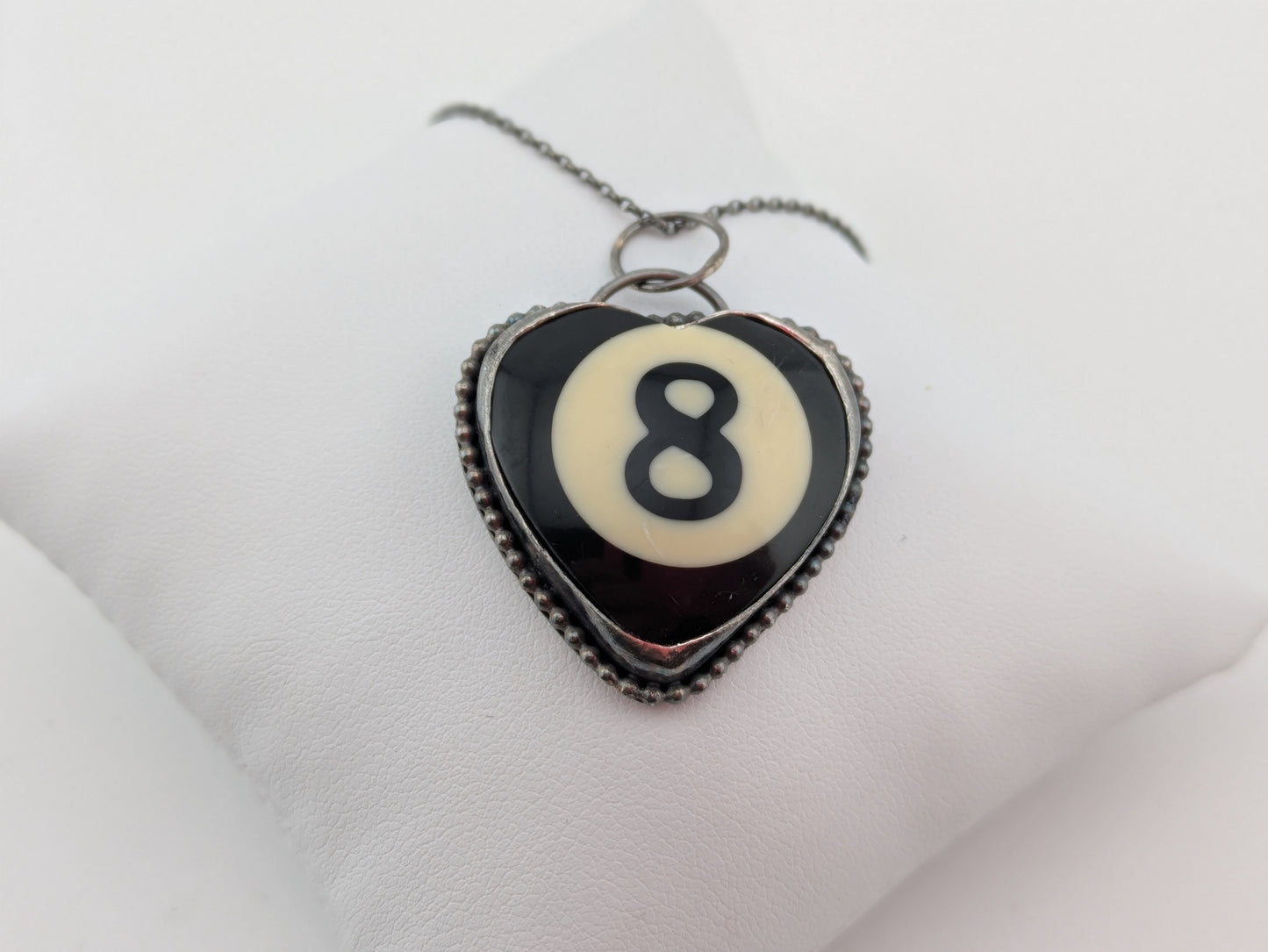 8 Ball Heart Pendant