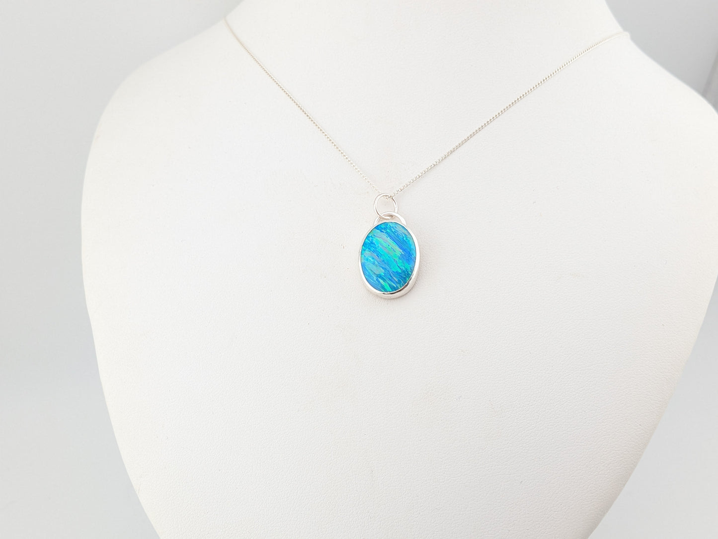 Ocean Blue Bello Opal Pendant