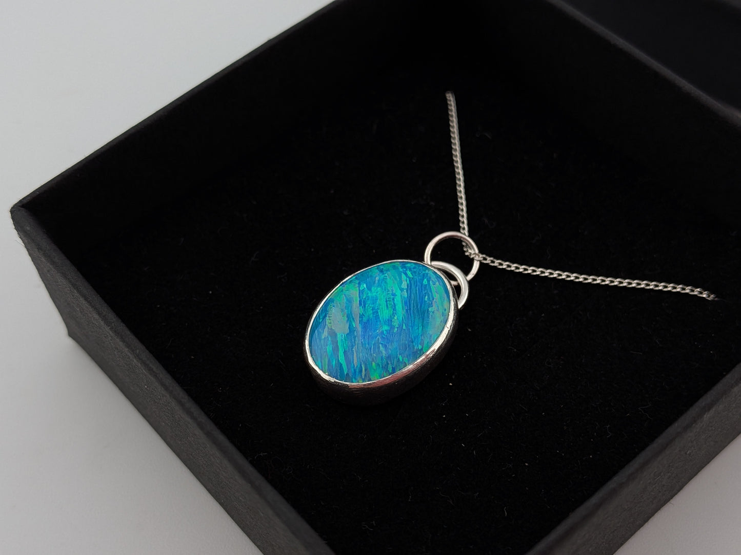 Ocean Blue Bello Opal Pendant