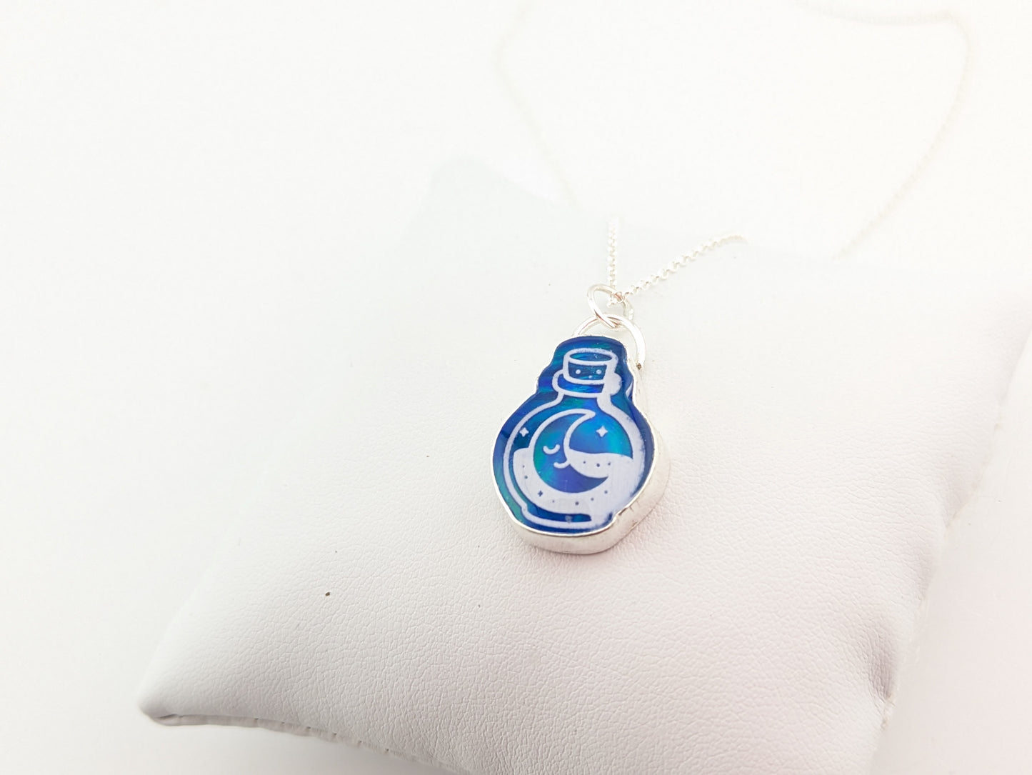 Aurora Opal Potion Bottle Pendant