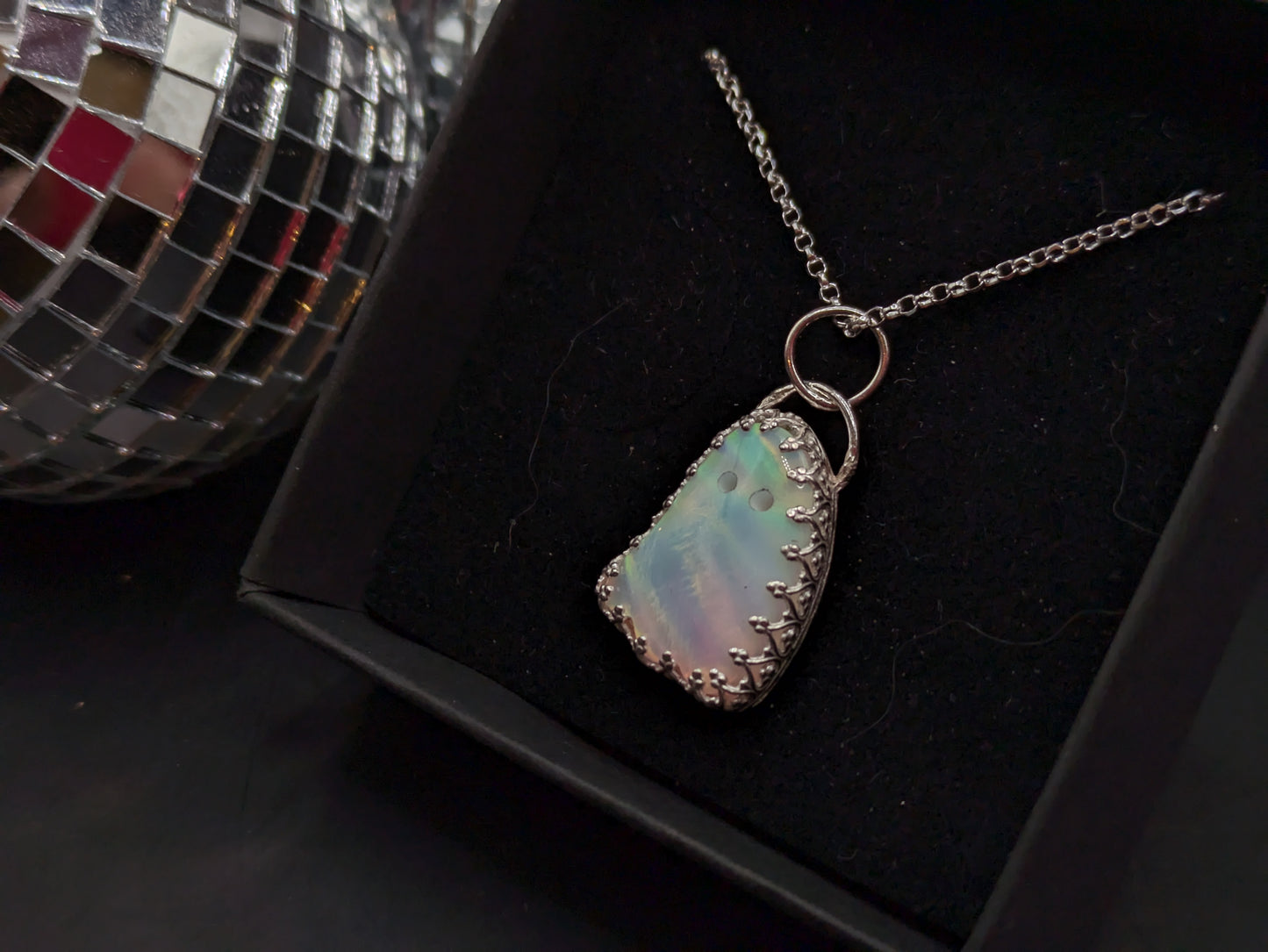 Aurora Opal Ghost Pendant