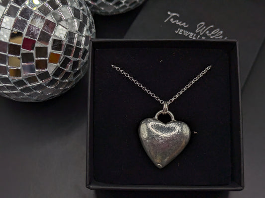 Large Sand Cast Heart Pendant