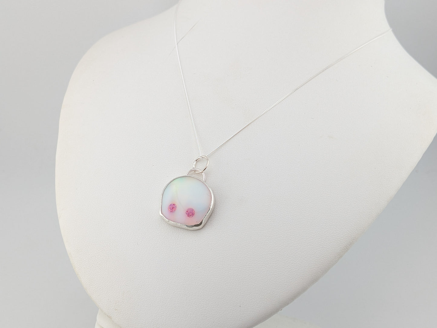 Aurora Opal Skull Pendant