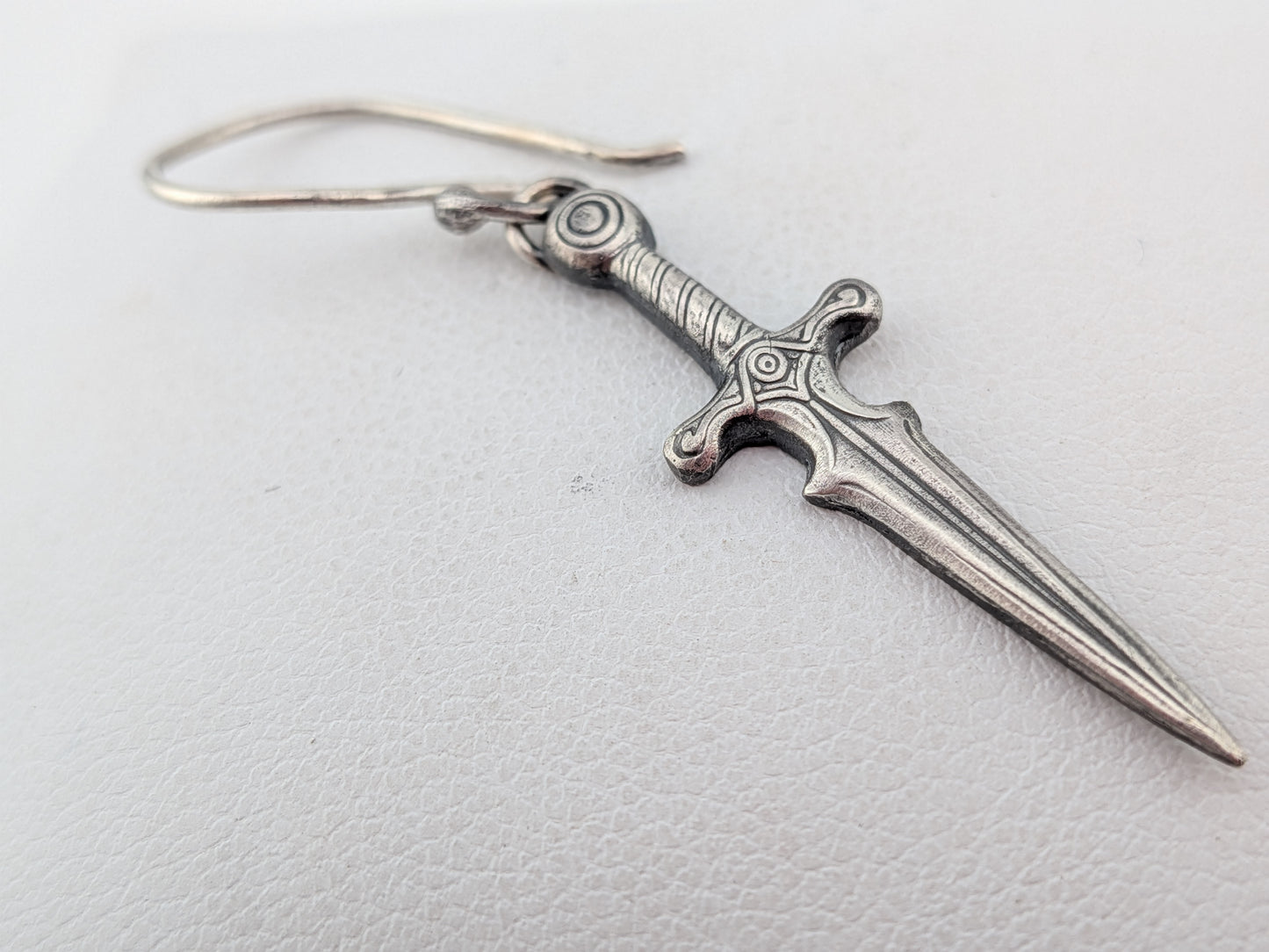Sword Sterling Silver Single Drop