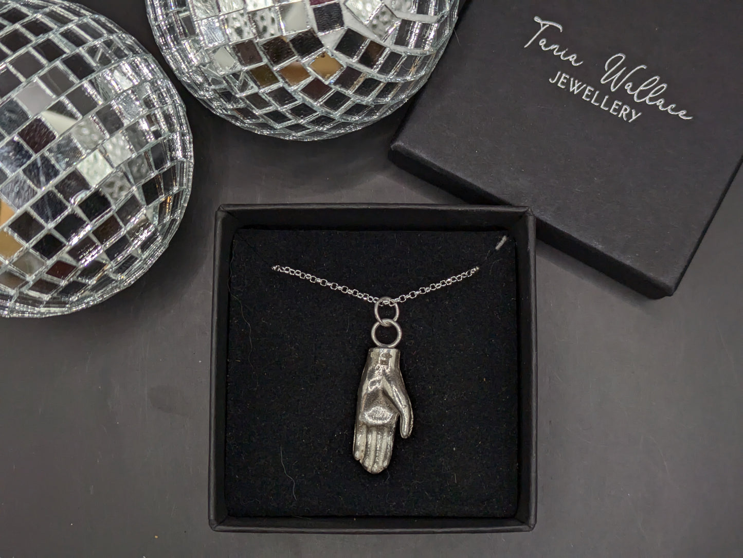 Solid Silver Dolls Hand Pendant