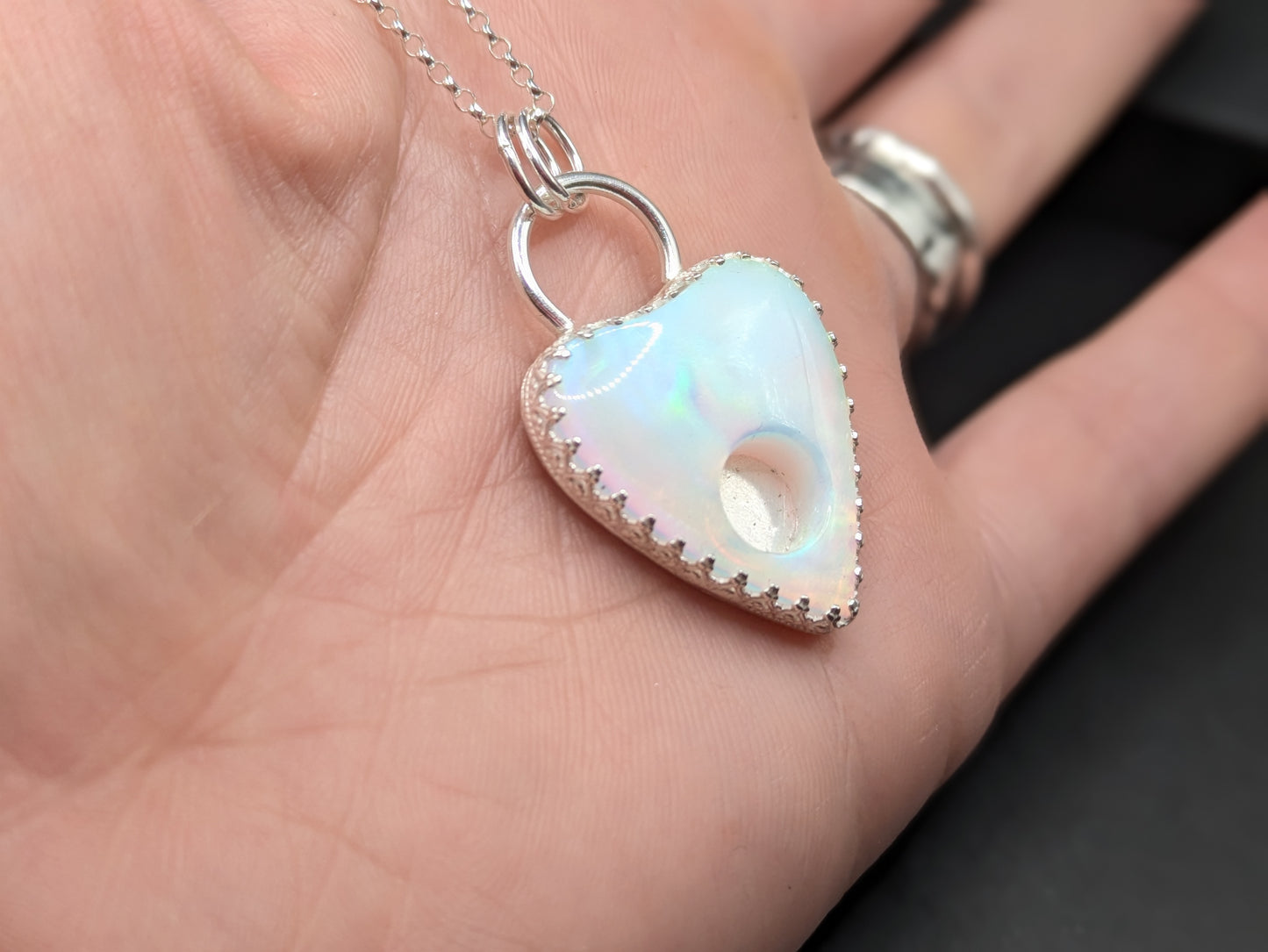 Aurora Opal Planchette Pendant