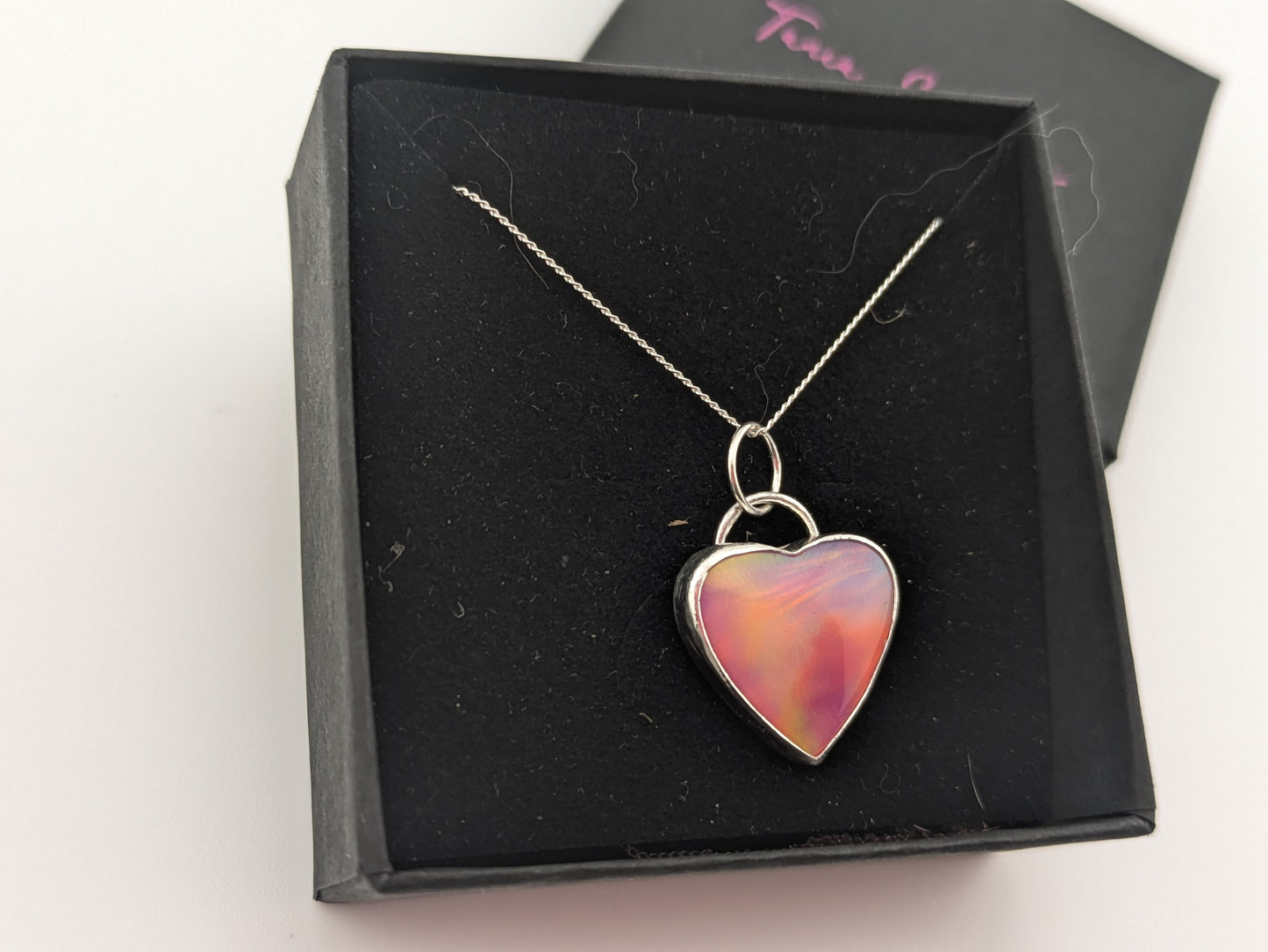 Aurora Opal Heart Pendant