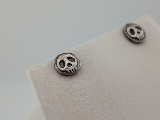 Solid Silver Skull Studs