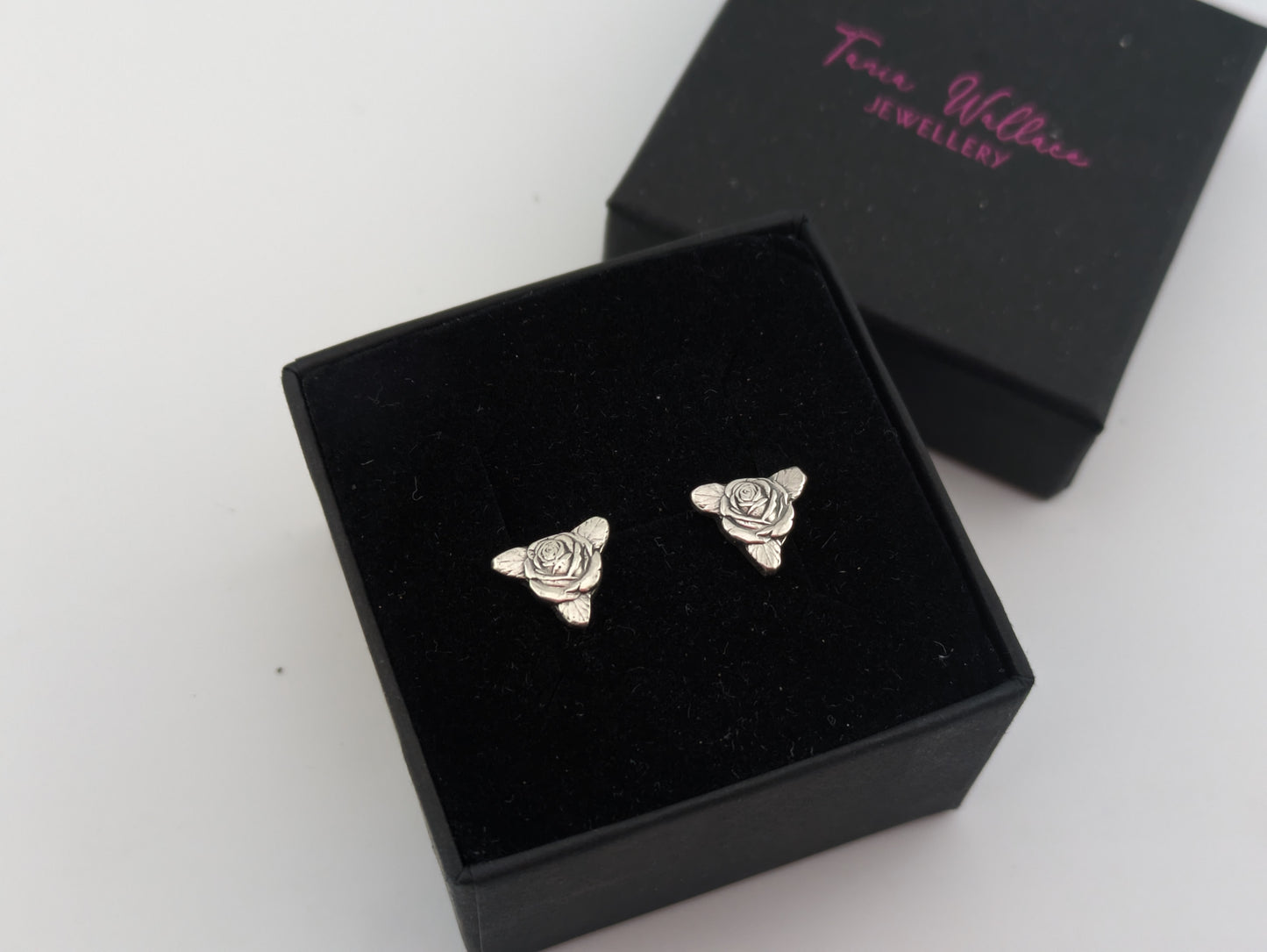 Rose and Leaf Studs