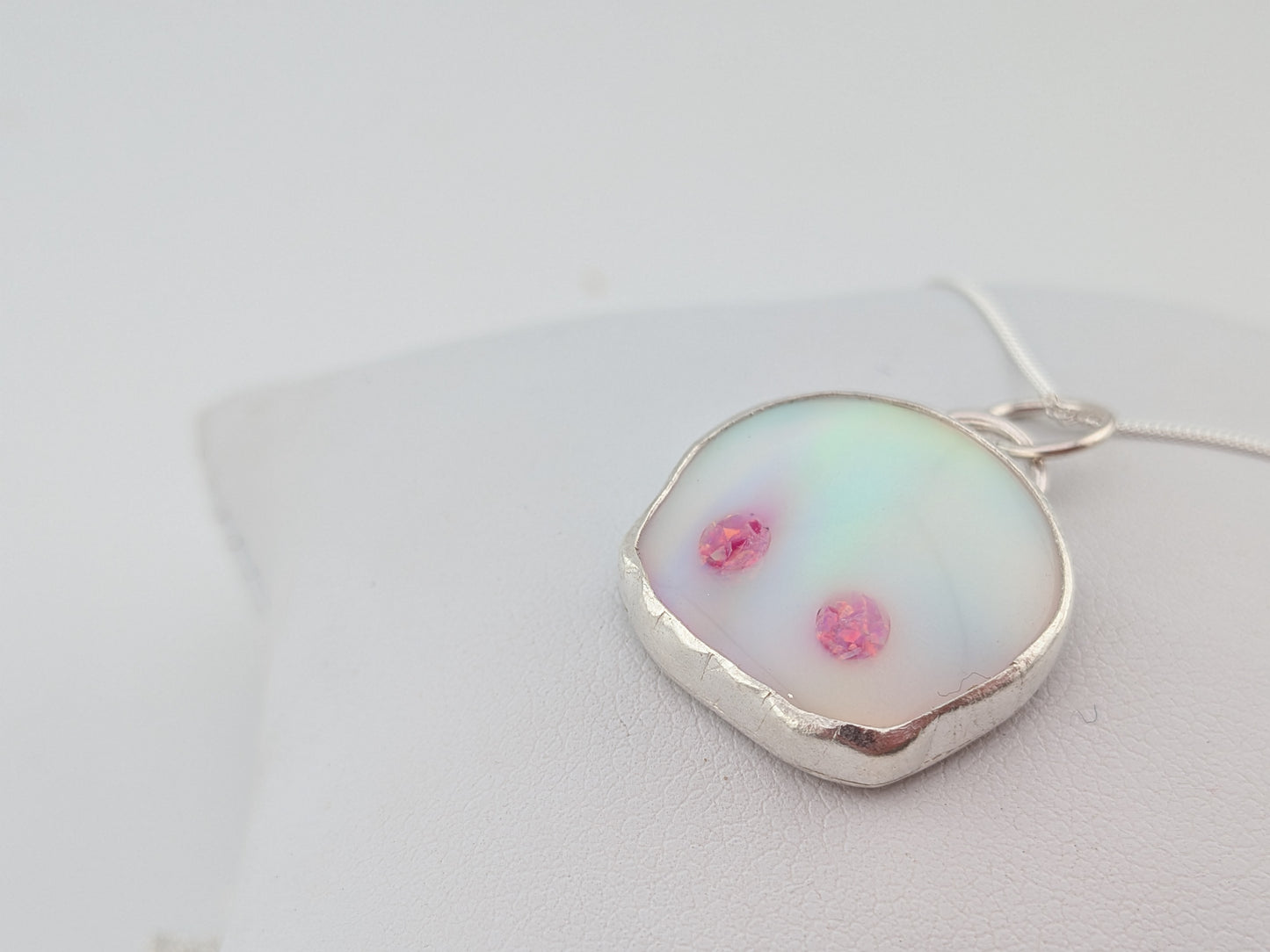 Aurora Opal Skull Pendant