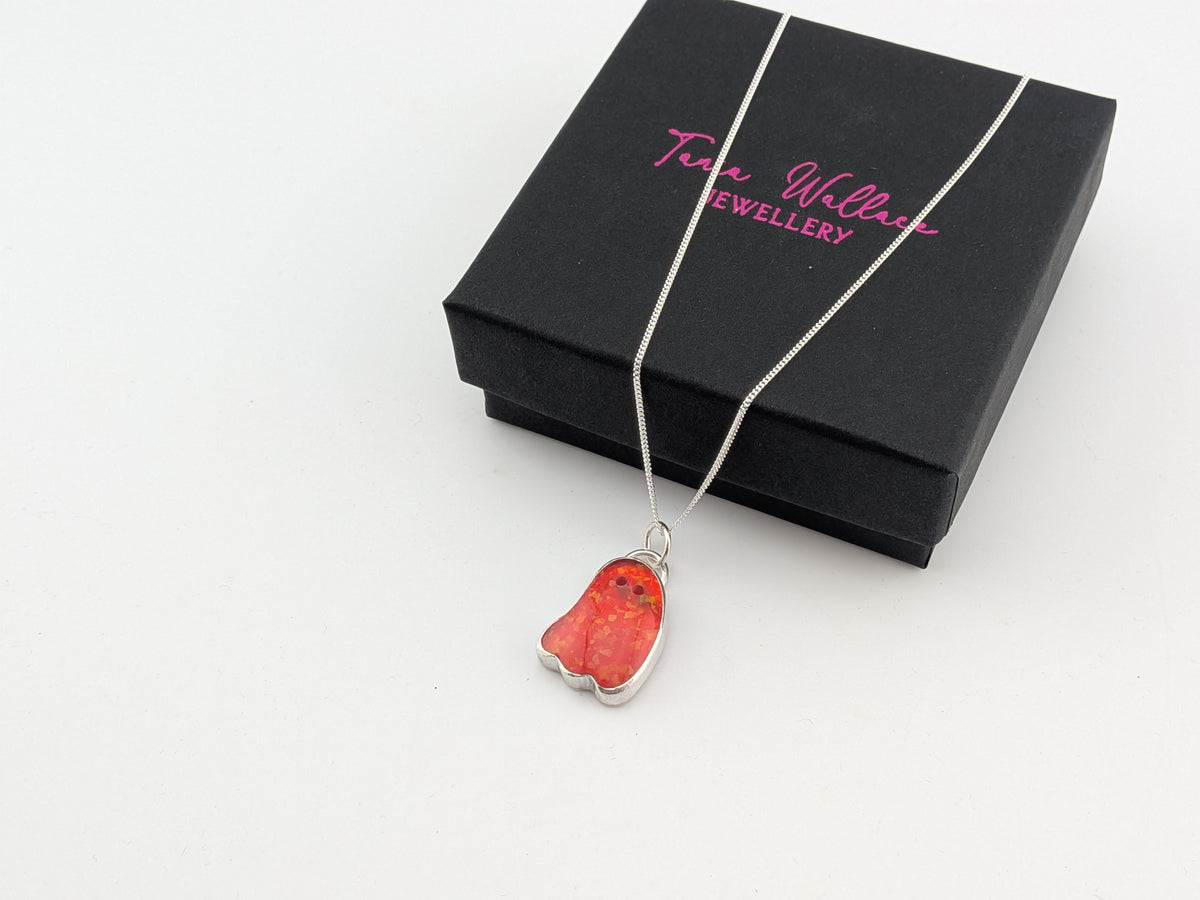 Glitter Opal Ghost Pendant