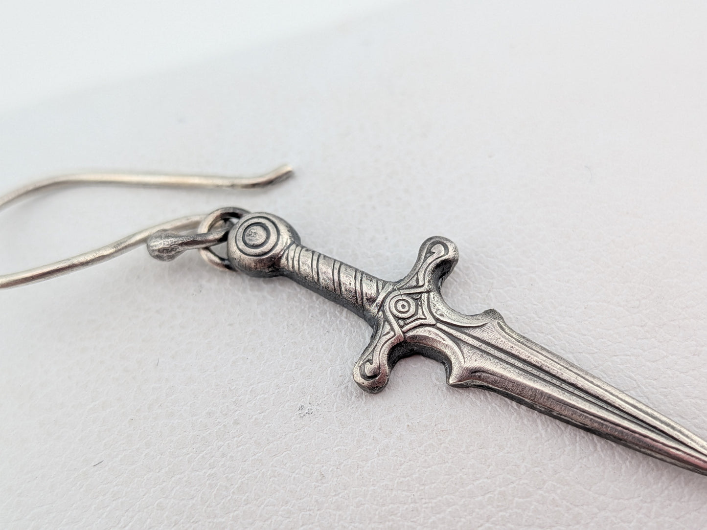 Sword Sterling Silver Single Drop