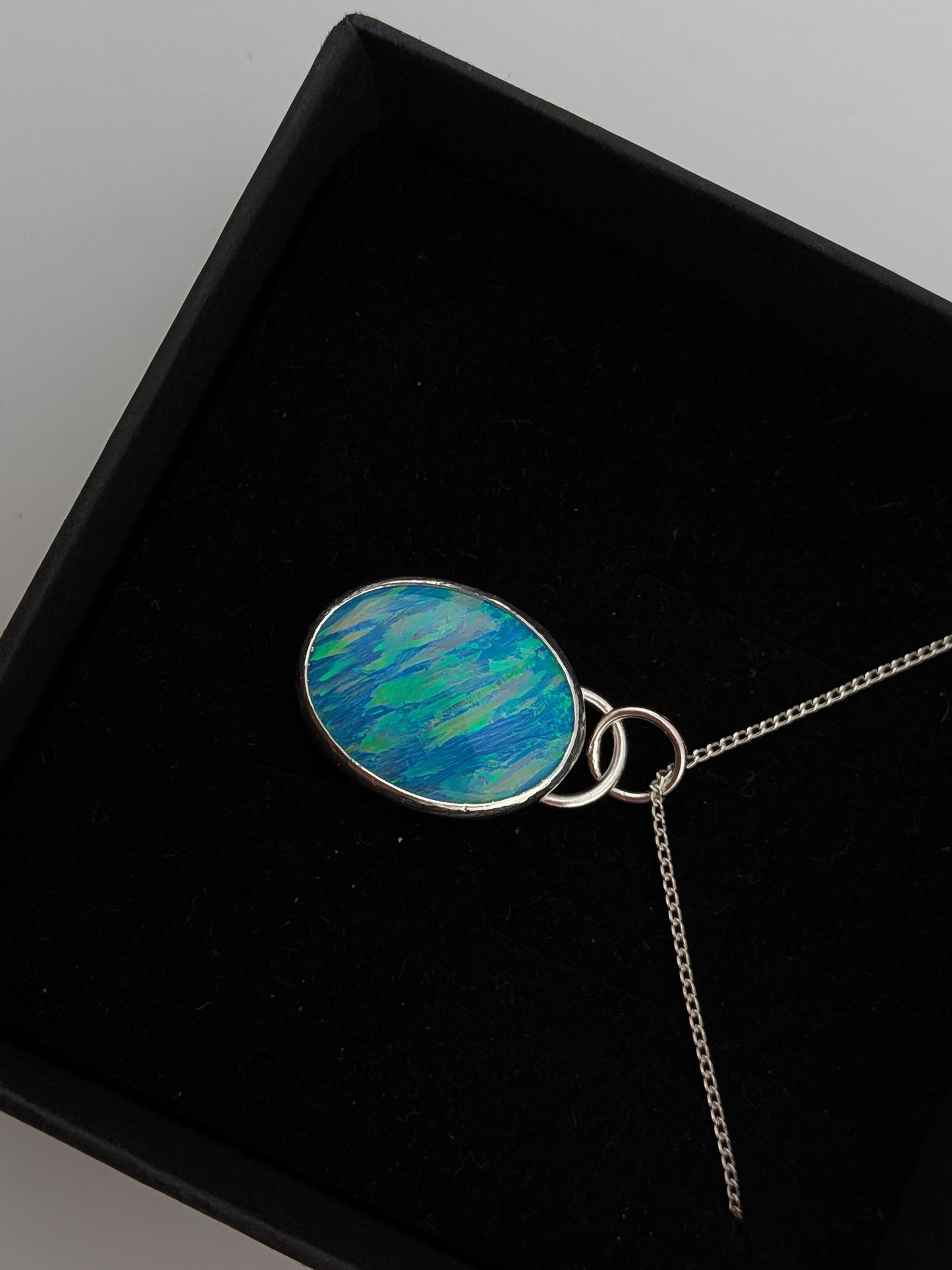 Ocean Blue Bello Opal Pendant