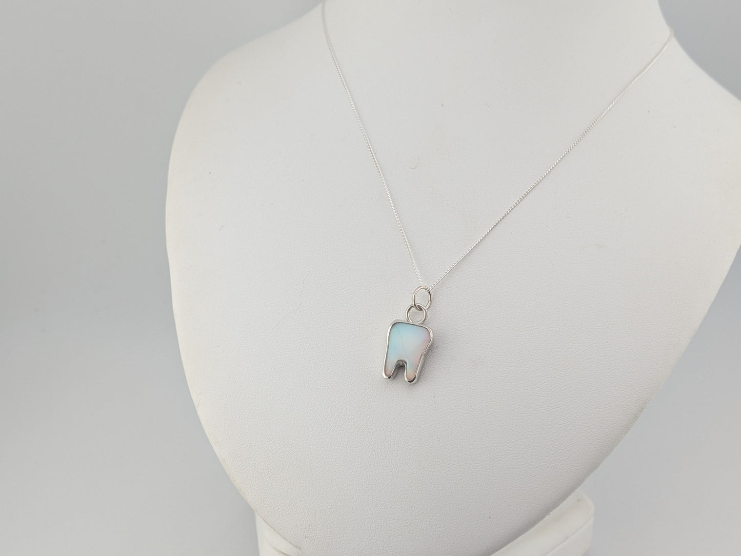 Aurora Opal Tooth Pendant