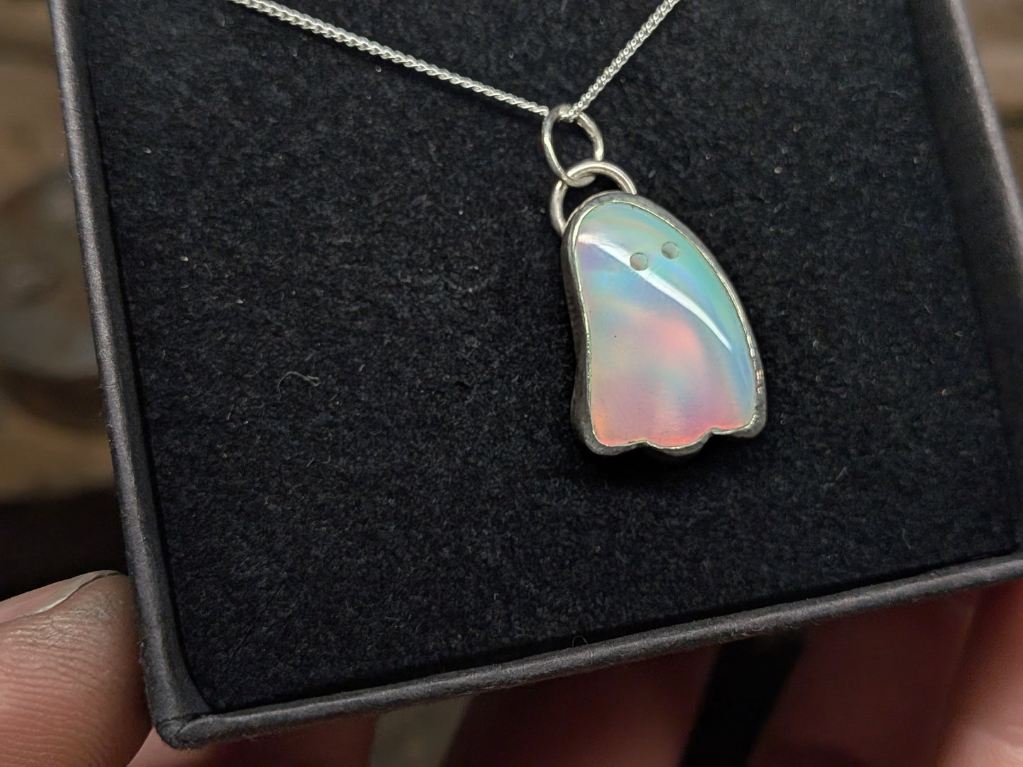 Aurora Opal Ghost Pendant