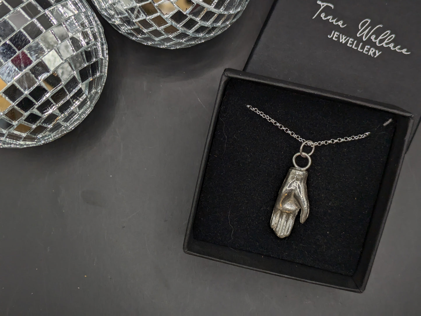 Solid Silver Dolls Hand Pendant