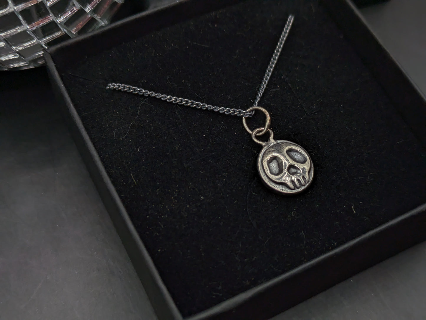 Solid Silver Skull Pendant