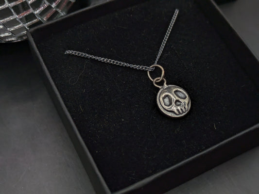 Solid Silver Skull Pendant