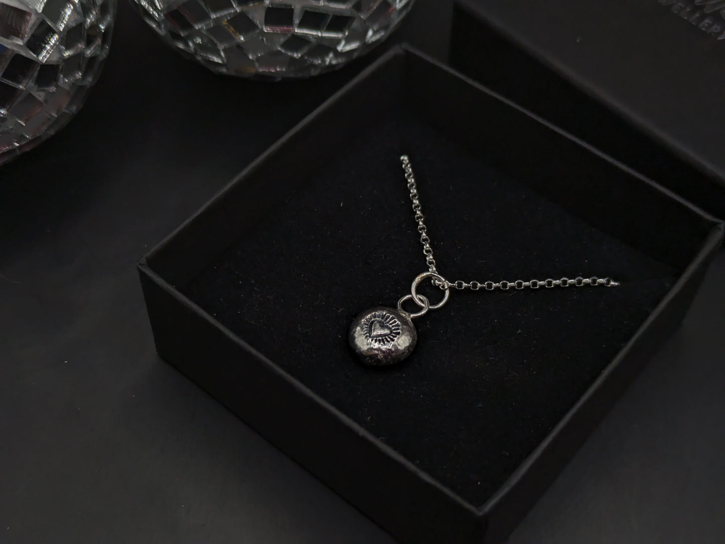 Molten Silver Heart Pendant