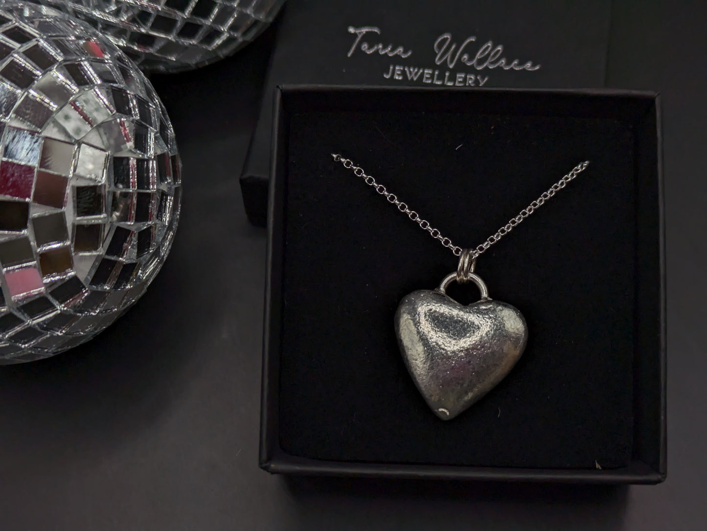 Large Sand Cast Heart Pendant