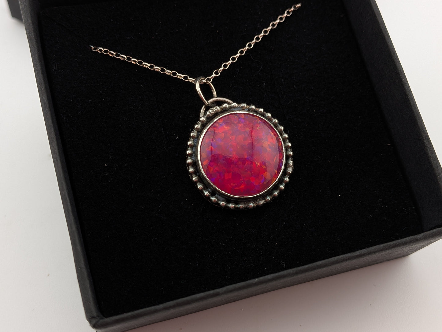 Hot Pink Opal Pendant