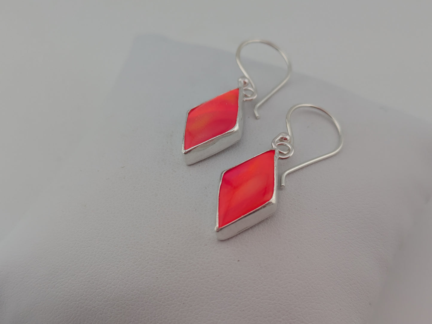 Bright Red/Orange Aurora Opal Drops