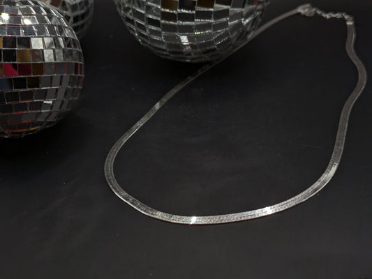 18" (+2") Sterling Silver Herringbone Chain